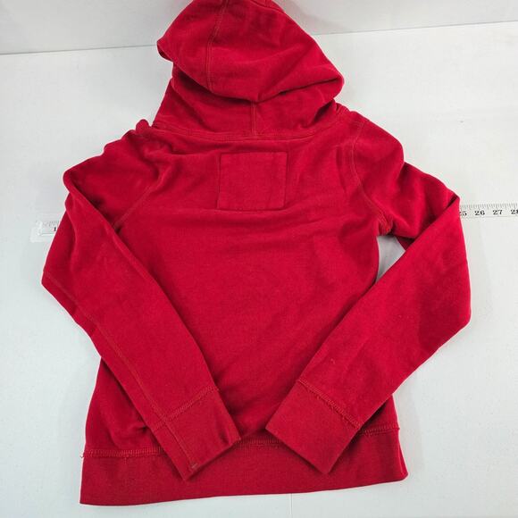 VTG Abercrombie sweater hoodie womens M pocket red 7034 - Picture 2 of 8